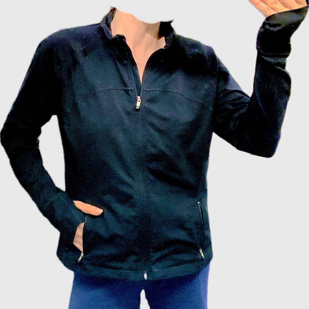 Black GAP Body Fit Full-Zip Jacket – Size XL